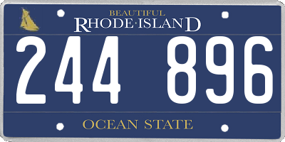RI license plate 244896