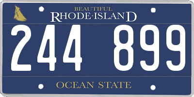 RI license plate 244899