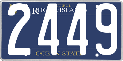 RI license plate 2449