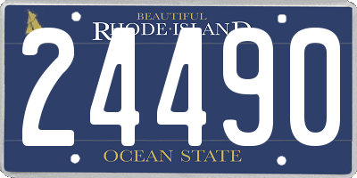 RI license plate 24490