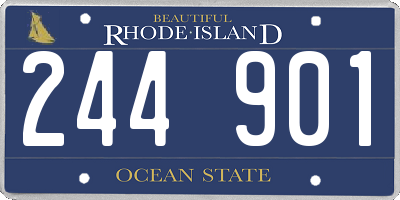 RI license plate 244901