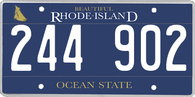 RI license plate 244902
