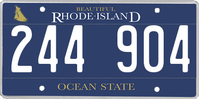 RI license plate 244904
