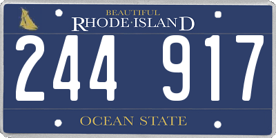 RI license plate 244917
