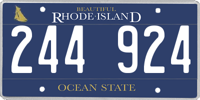 RI license plate 244924