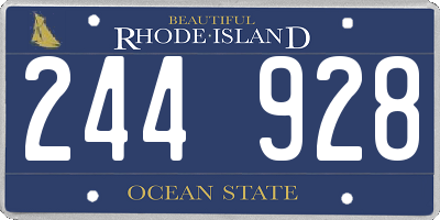 RI license plate 244928