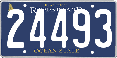 RI license plate 24493