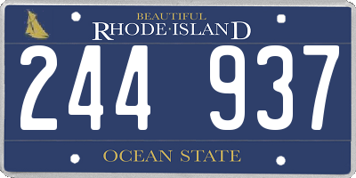 RI license plate 244937