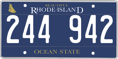 RI license plate 244942