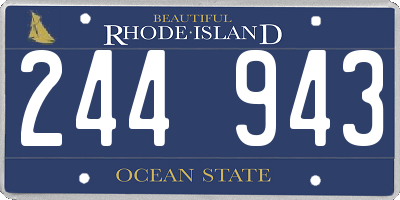 RI license plate 244943