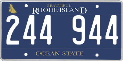 RI license plate 244944