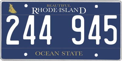 RI license plate 244945