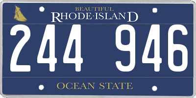 RI license plate 244946