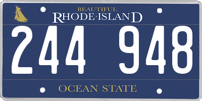 RI license plate 244948