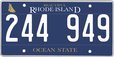 RI license plate 244949