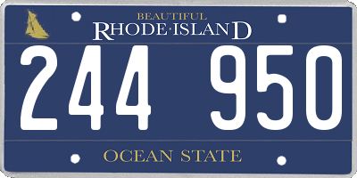 RI license plate 244950