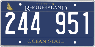 RI license plate 244951