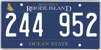 RI license plate 244952