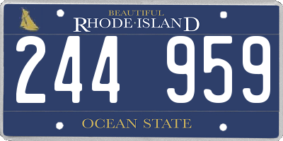 RI license plate 244959