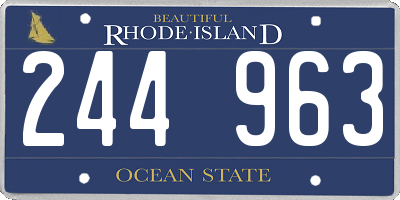 RI license plate 244963