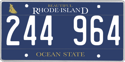 RI license plate 244964
