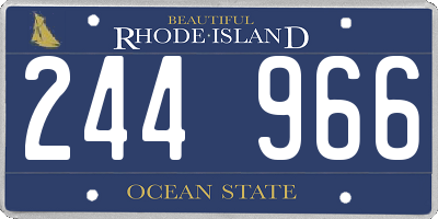 RI license plate 244966