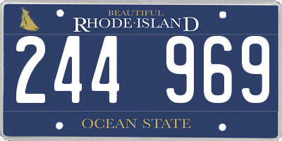 RI license plate 244969