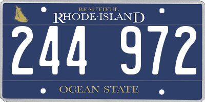 RI license plate 244972