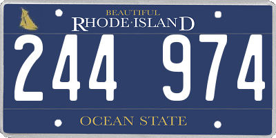 RI license plate 244974