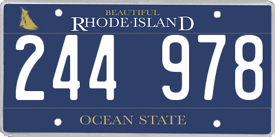 RI license plate 244978