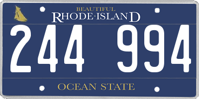RI license plate 244994