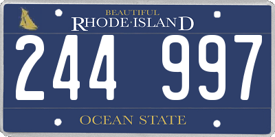 RI license plate 244997