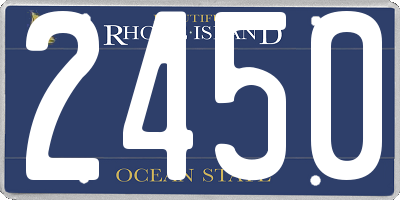 RI license plate 2450