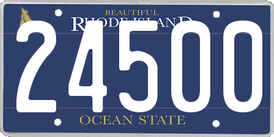RI license plate 24500