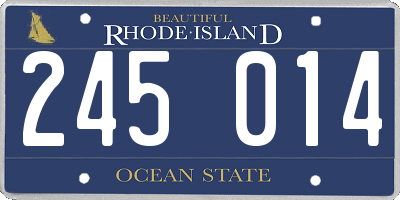 RI license plate 245014
