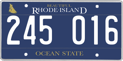 RI license plate 245016