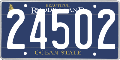 RI license plate 24502
