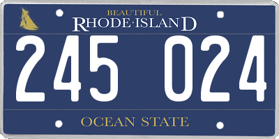 RI license plate 245024
