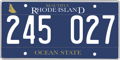 RI license plate 245027