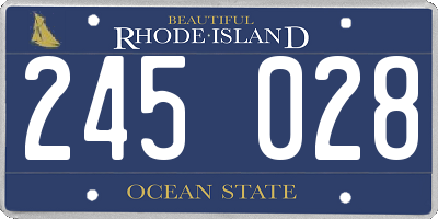 RI license plate 245028