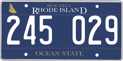 RI license plate 245029