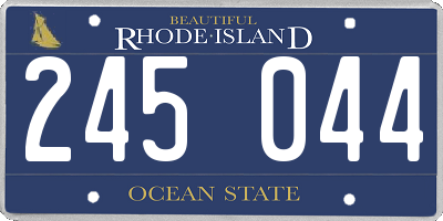 RI license plate 245044