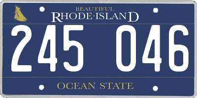 RI license plate 245046