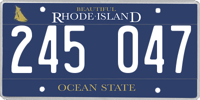 RI license plate 245047