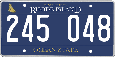 RI license plate 245048