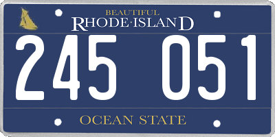 RI license plate 245051