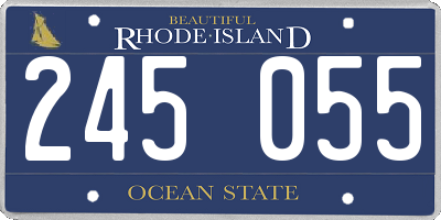 RI license plate 245055