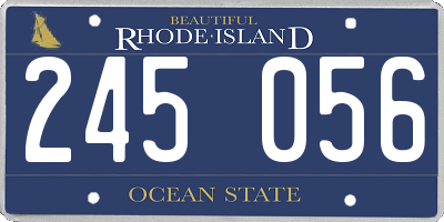 RI license plate 245056