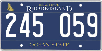 RI license plate 245059