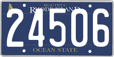 RI license plate 24506